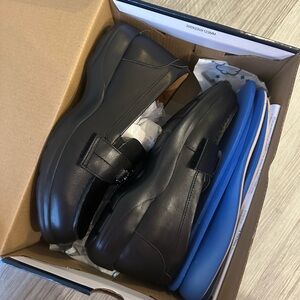 Elegant Black Leather Moccasins for Women therapeutic shoes